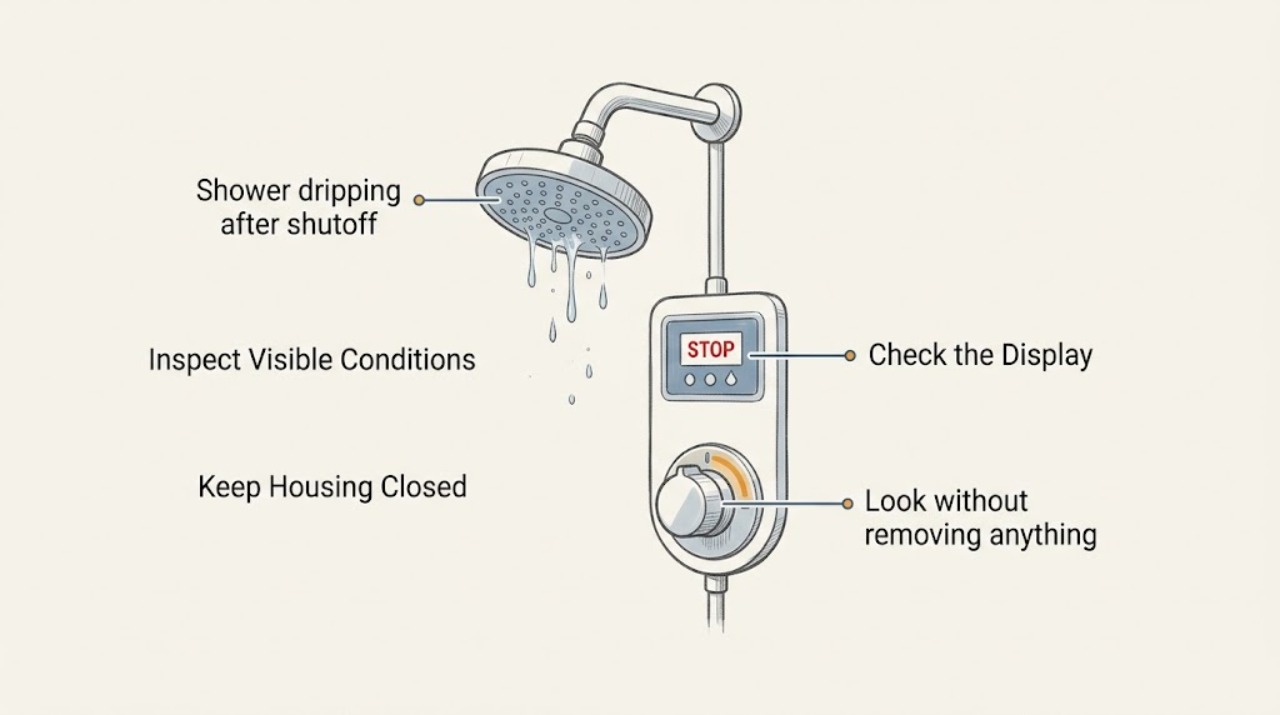 Shower dripping after shutoff