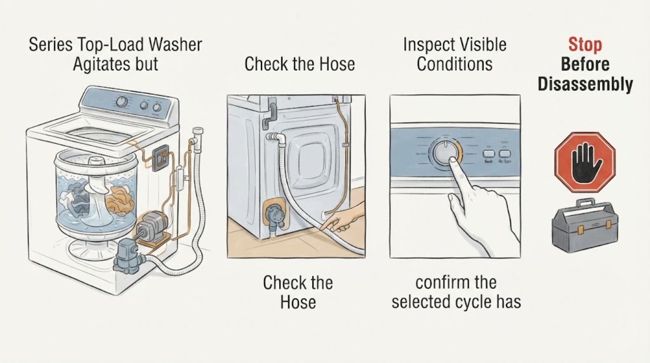 Series Top-Load Washer Agitates but