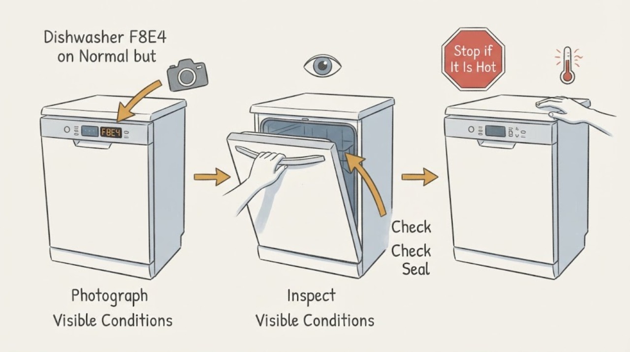 Dishwasher F8E4 on Normal but