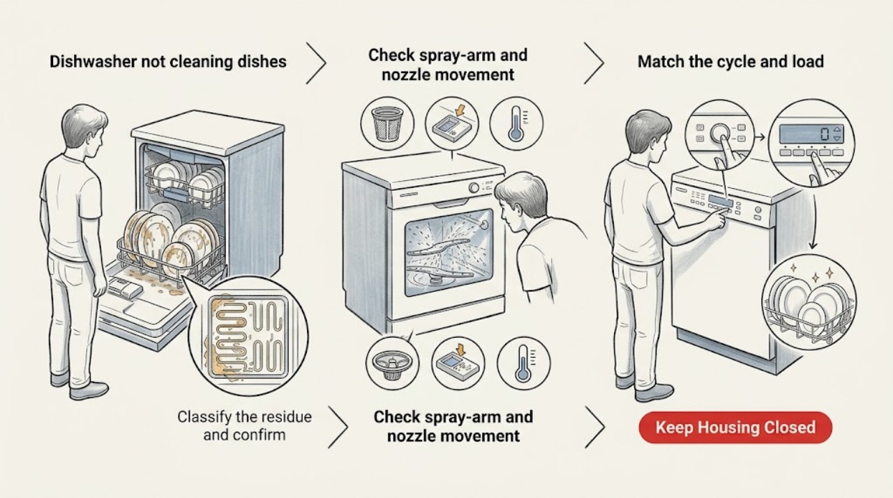 Dishwasher not cleaning dishes