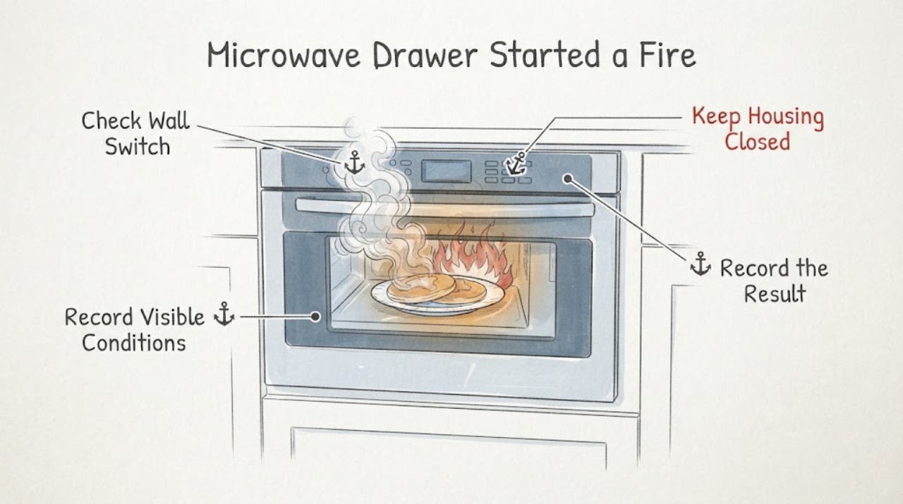 Microwave Drawer Started a Fire