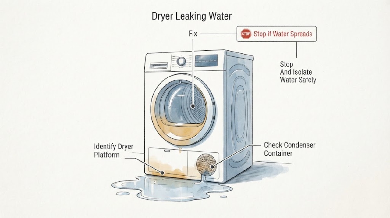 Dryer Leaking Water | Fix