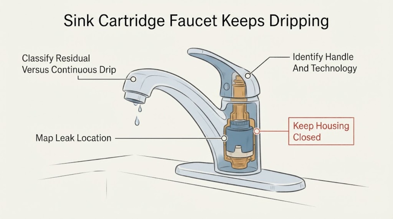 Sink Cartridge Faucet Keeps Dripping
