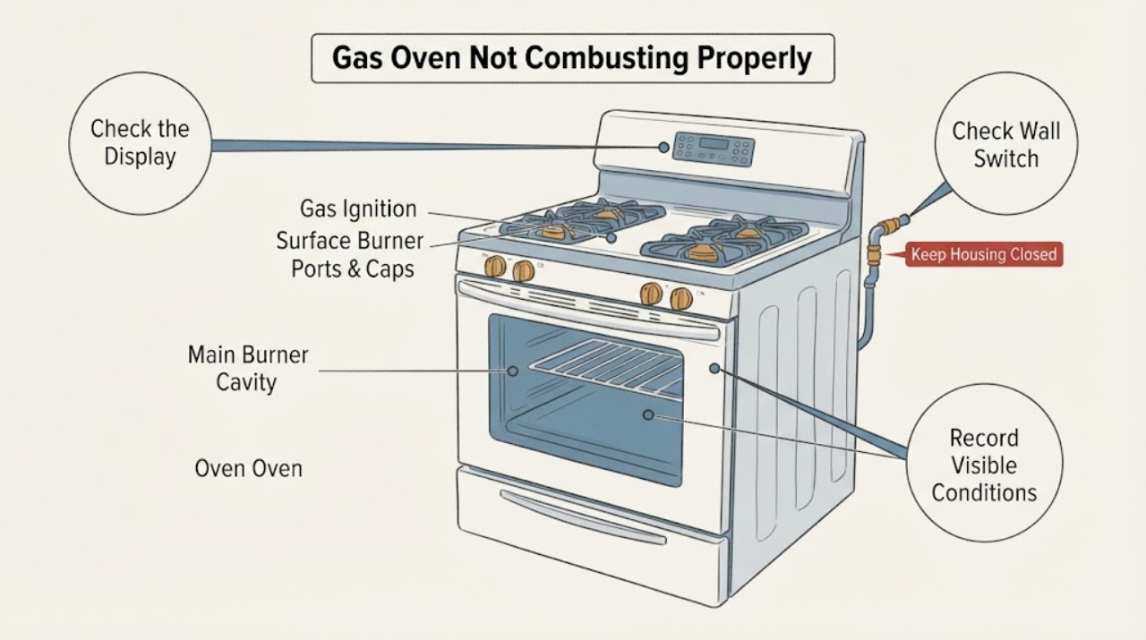 Gas Oven Not Combusting Properly
