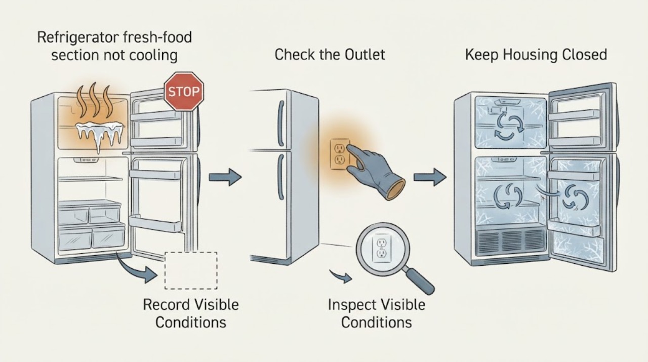 Refrigerator fresh-food section not cooling