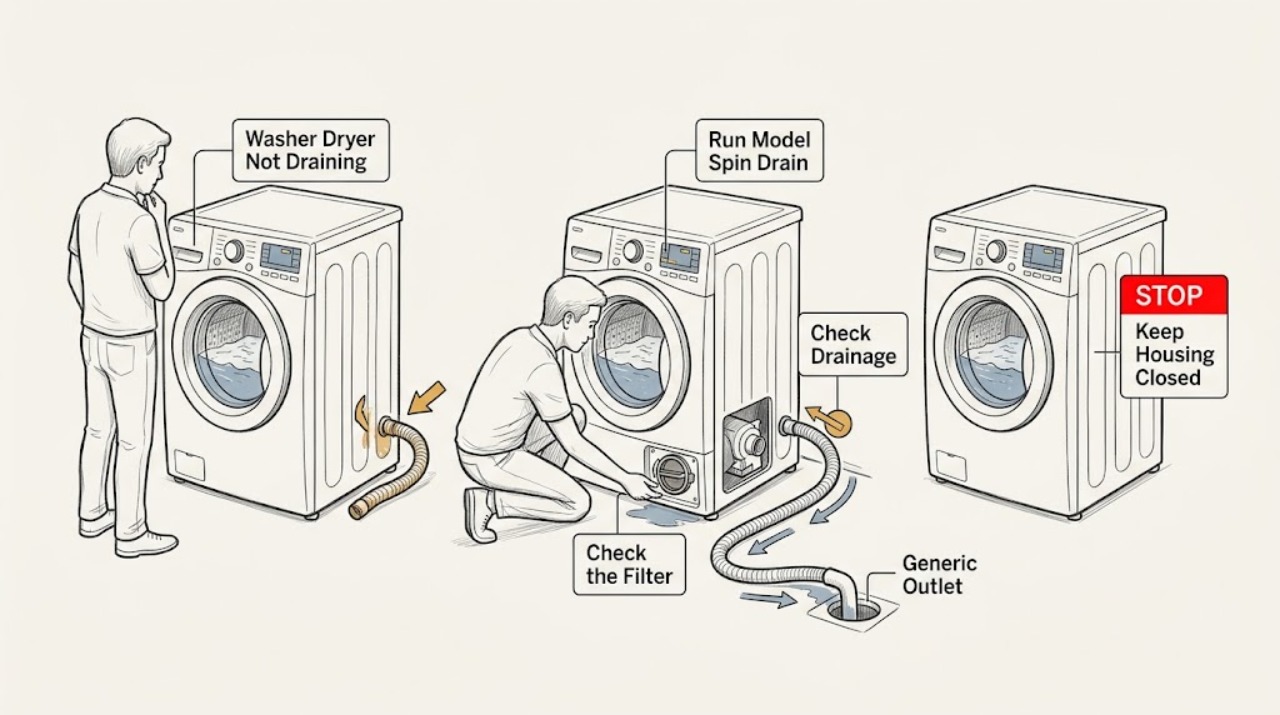 Washer Dryer Not Draining