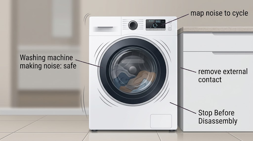 Washing machine making noise: safe