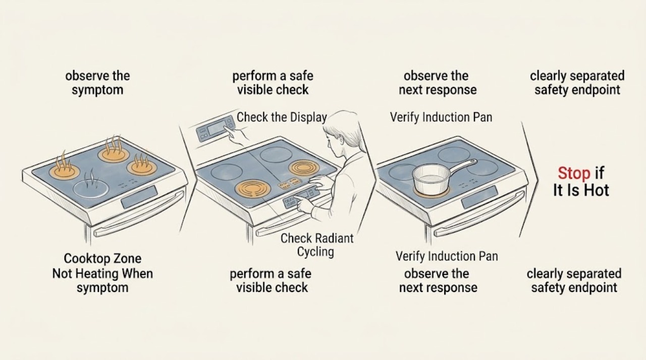 Cooktop Zone Not Heating When