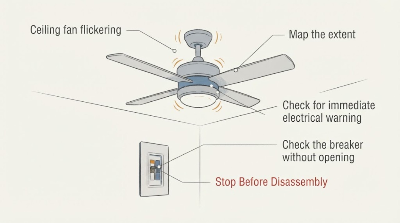 Ceiling fan flickering