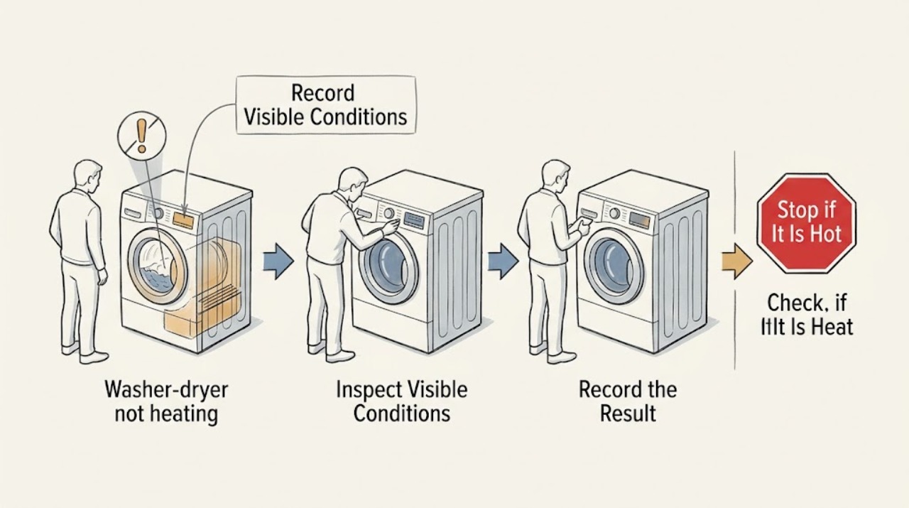 Washer-dryer not heating