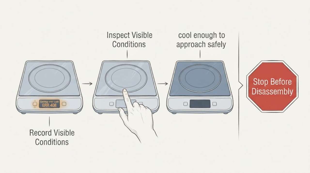 Cooktop error code ERR 408