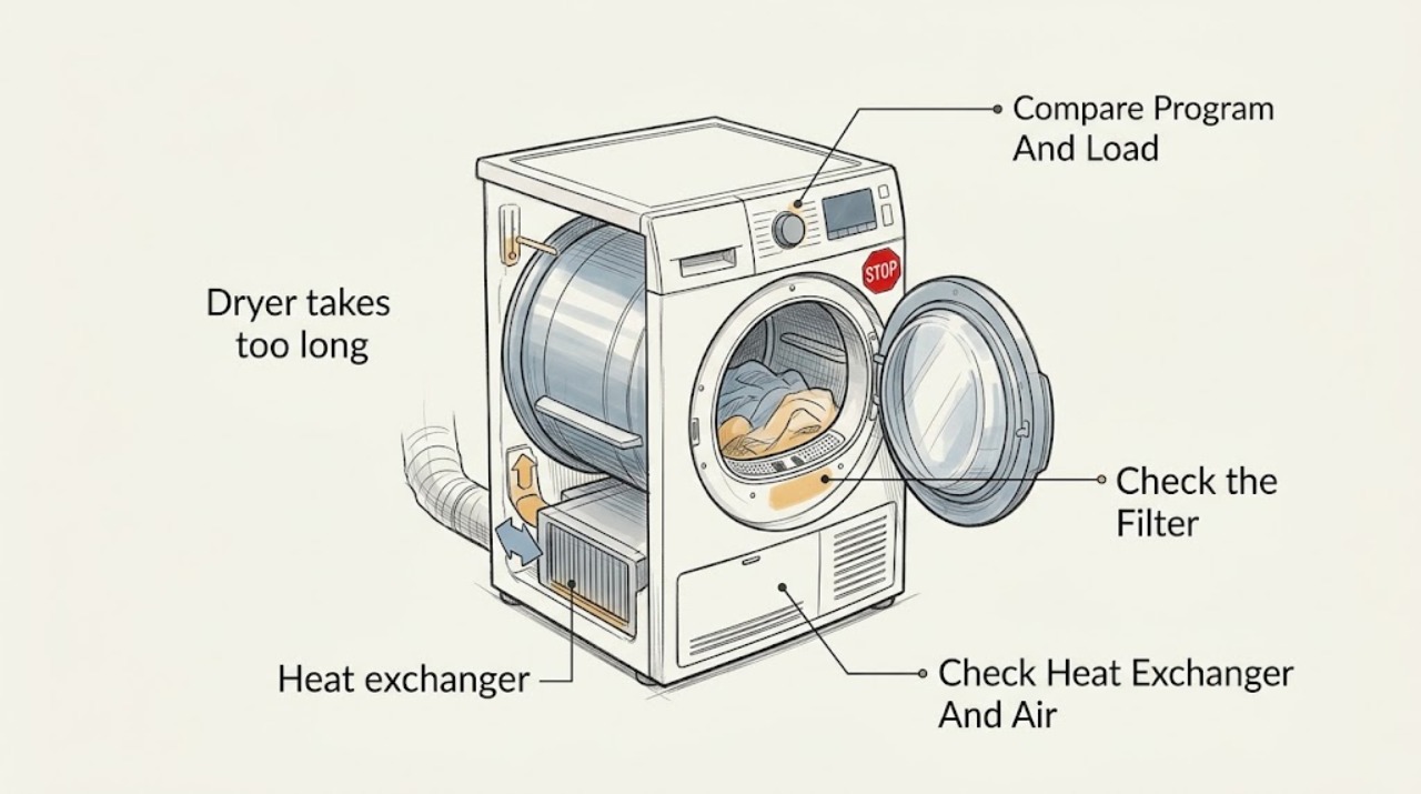 Dryer takes too long