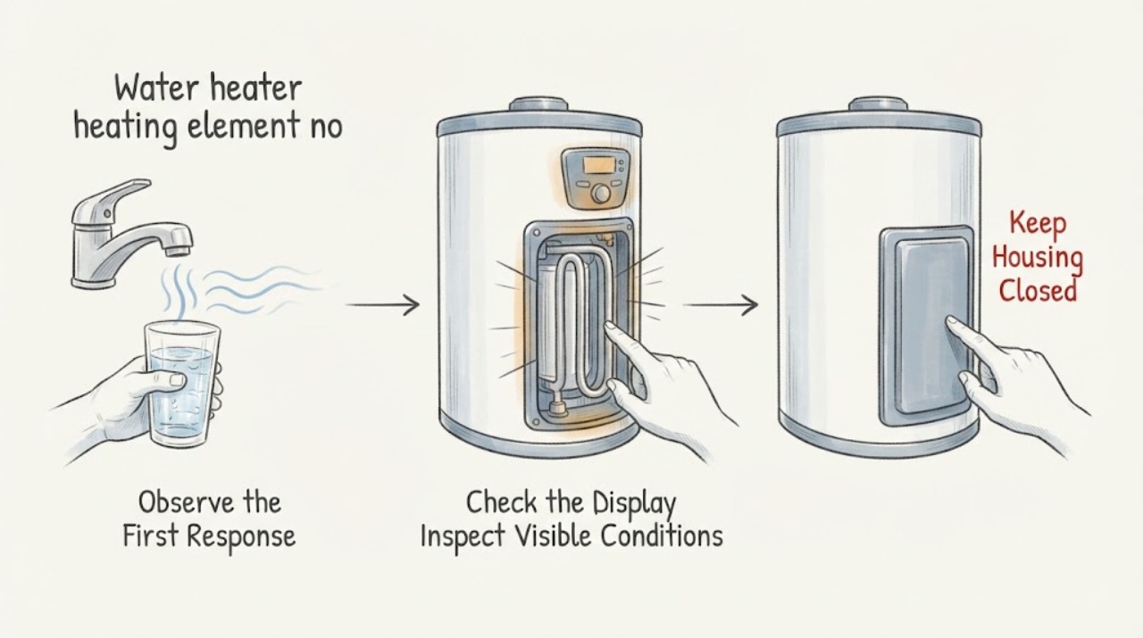 Water heater heating element no