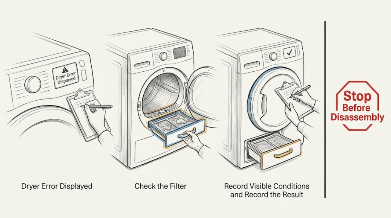 Dryer Error Displayed