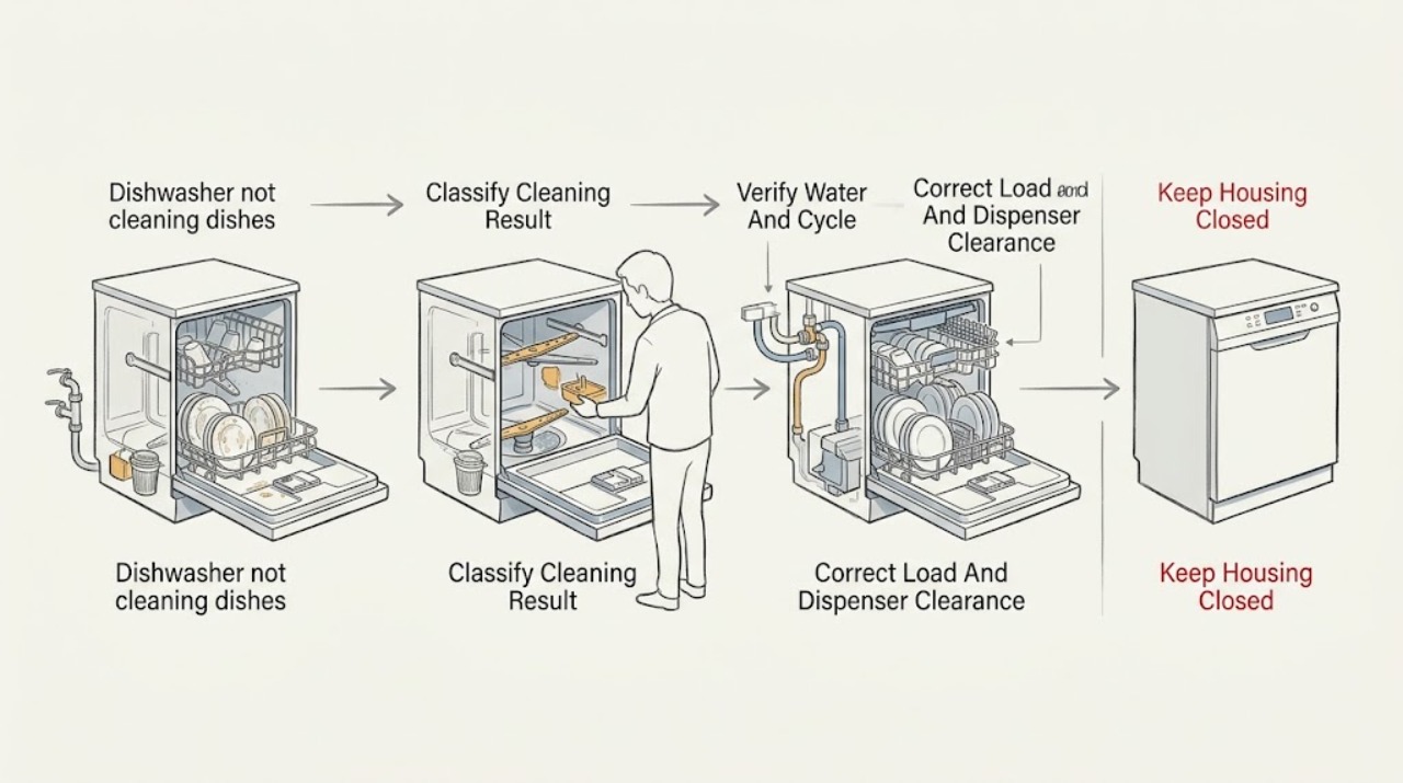 Dishwasher not cleaning dishes