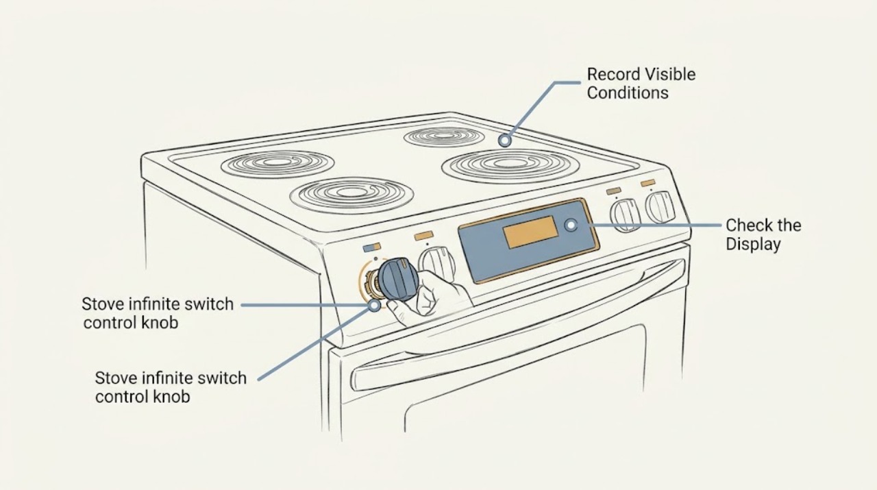 Stove infinite switch control knob