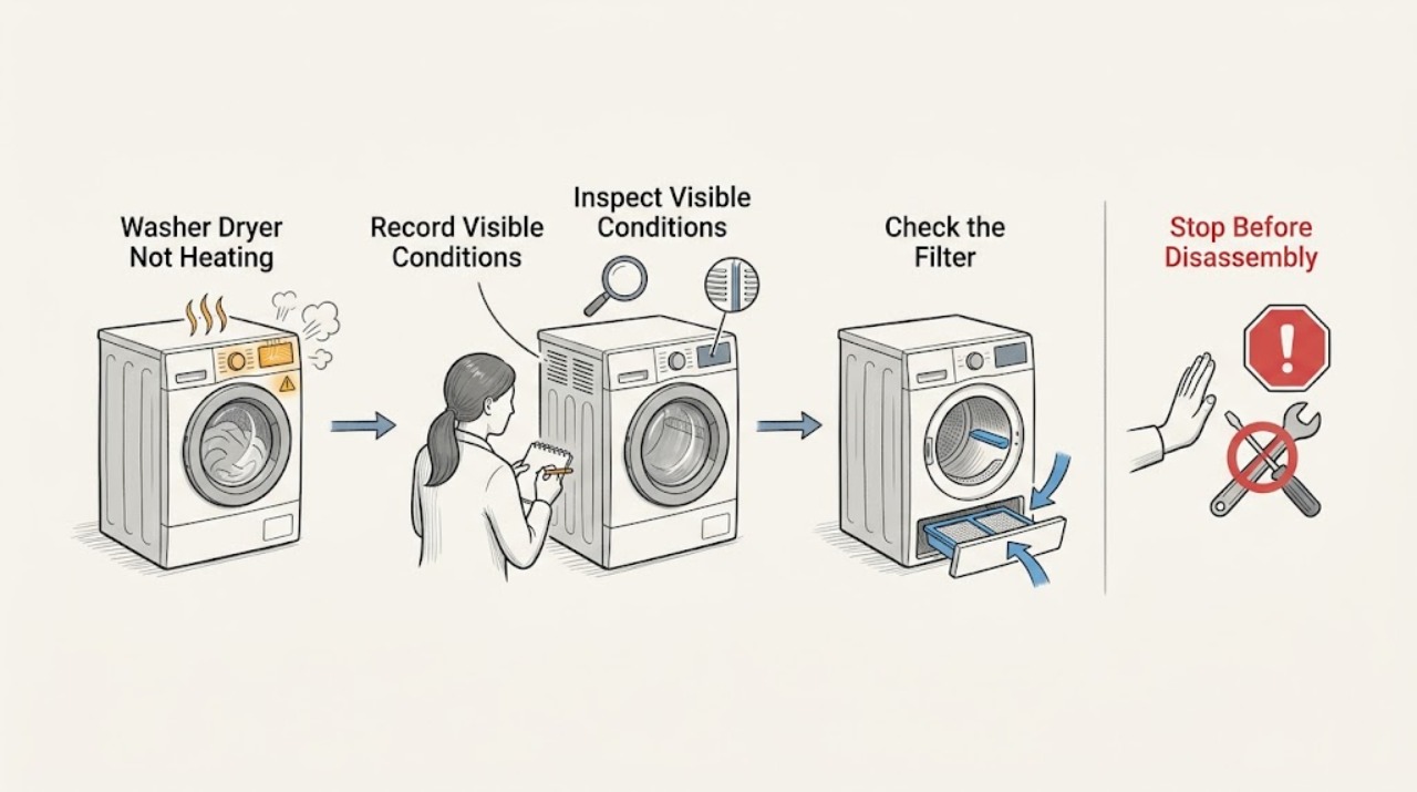 Washer Dryer Not Heating