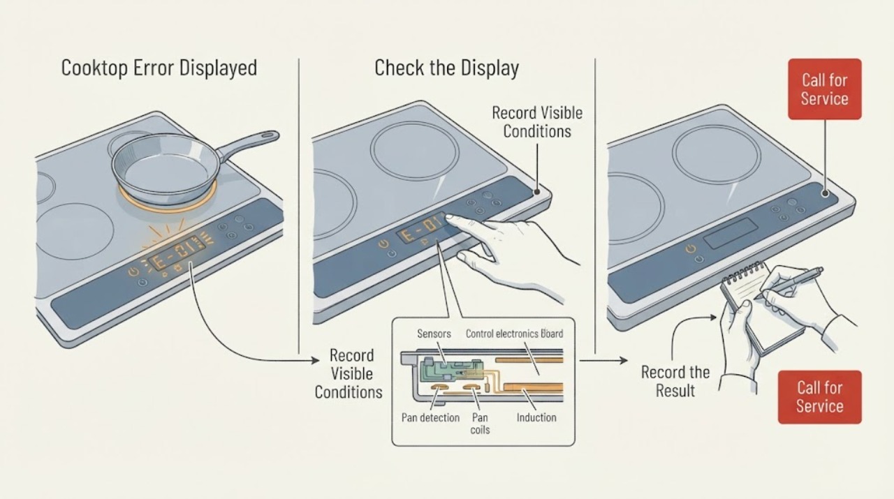 Cooktop Error Displayed