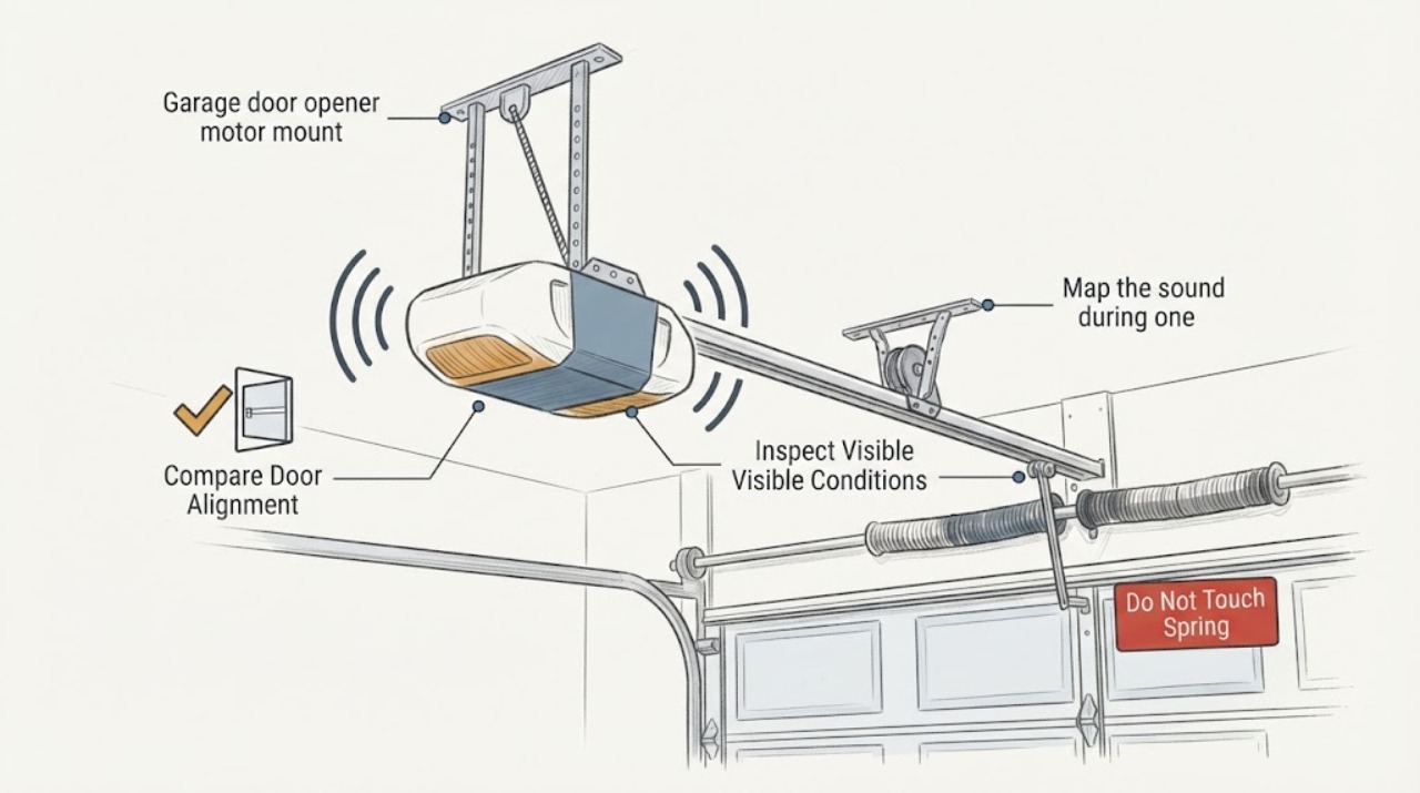Garage door opener motor mount