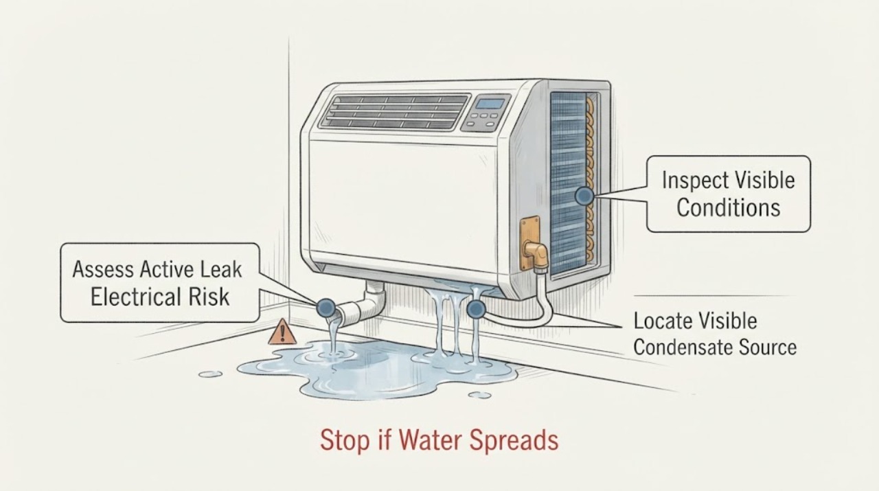Central air conditioner condensate drain