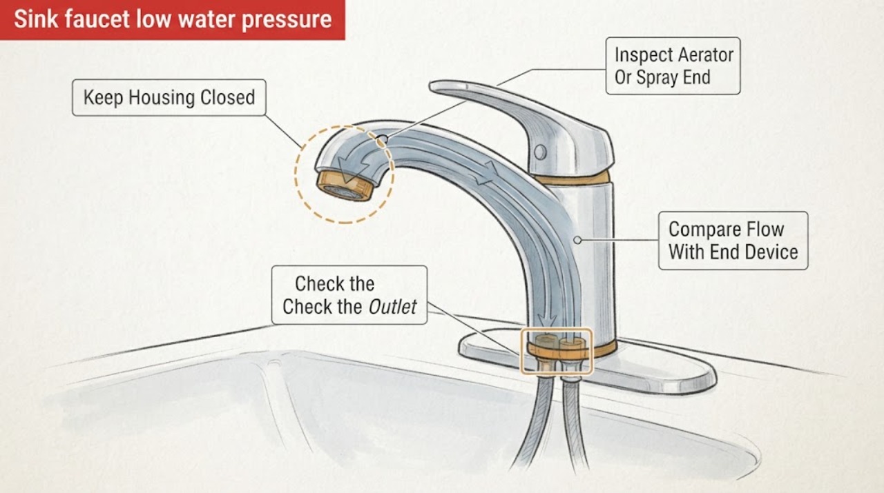 Sink faucet low water pressure