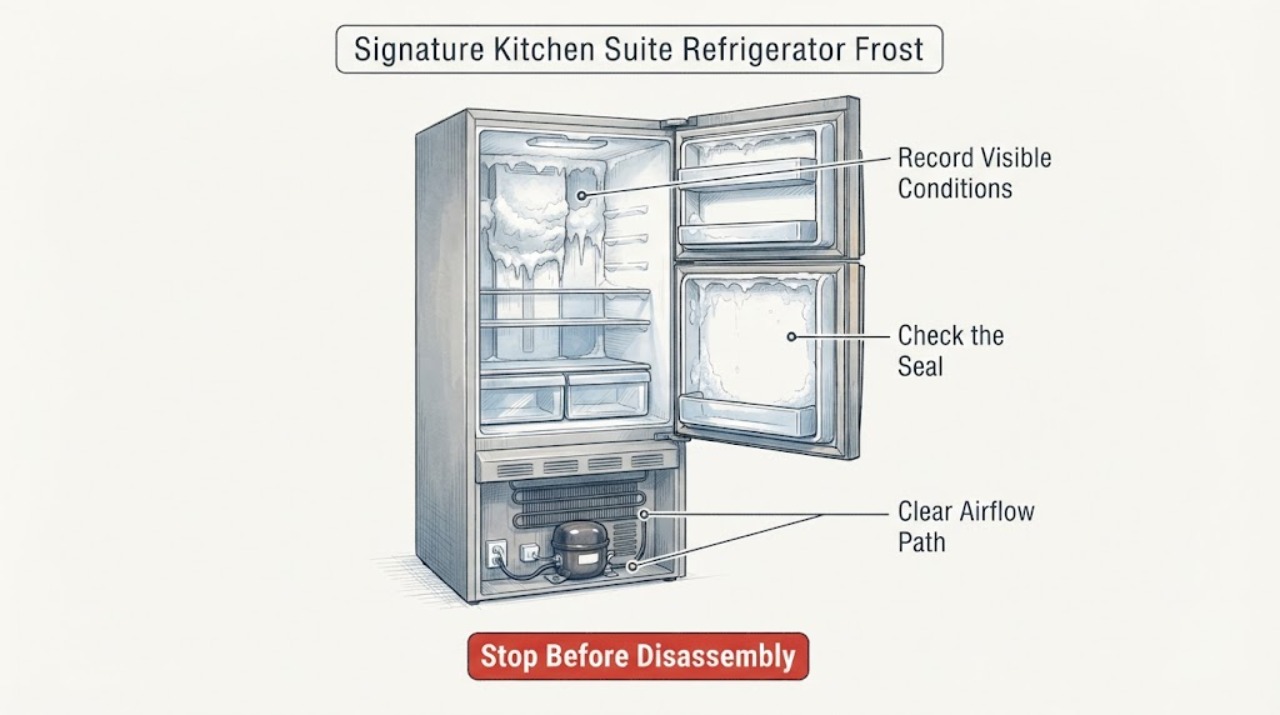Signature Kitchen Suite Refrigerator Frost