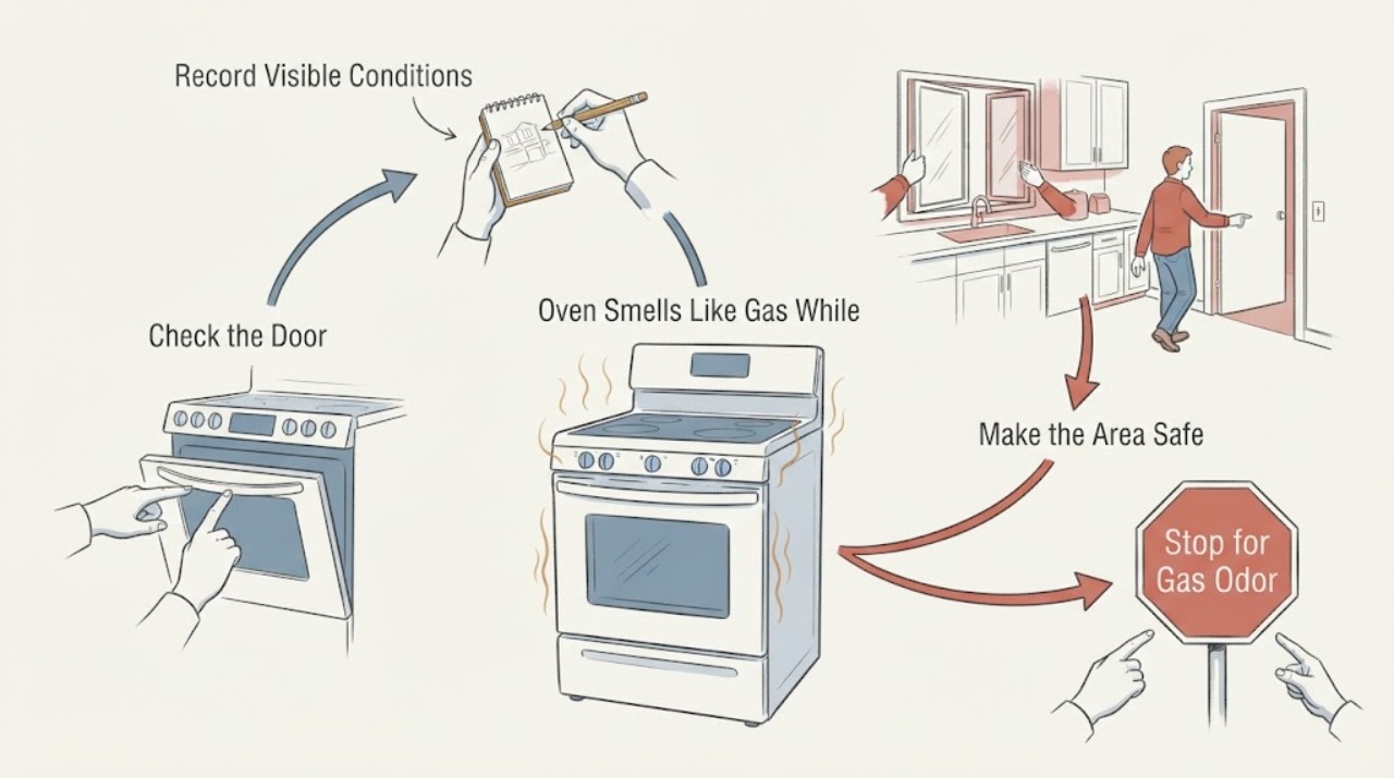 Oven Smells Like Gas While