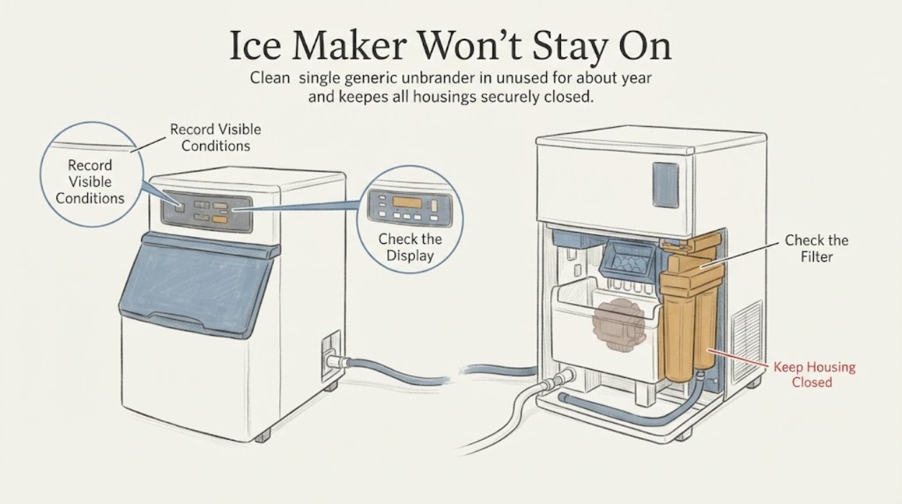 Ice Maker Won’t Stay On