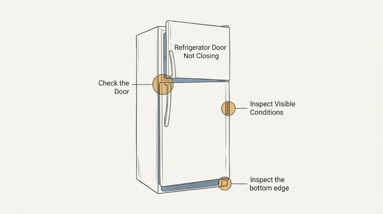 Refrigerator Door Not Closing