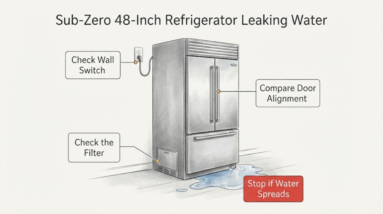 Sub-Zero 48-Inch Refrigerator Leaking Water