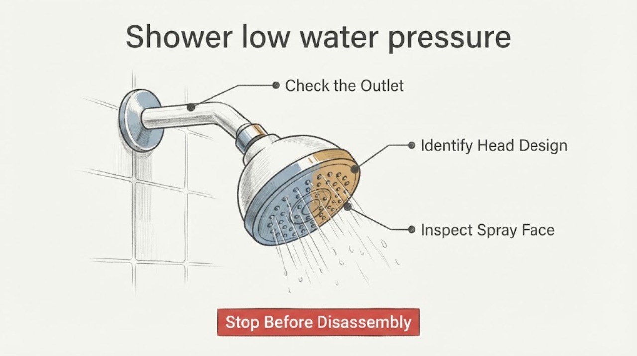 Shower low water pressure