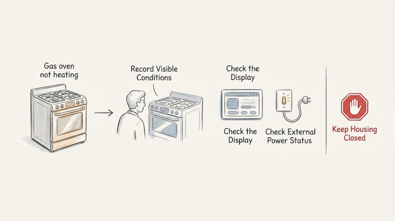 Gas oven not heating