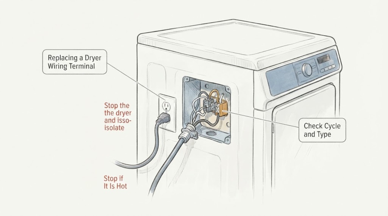 Replacing a Dryer Wiring Terminal