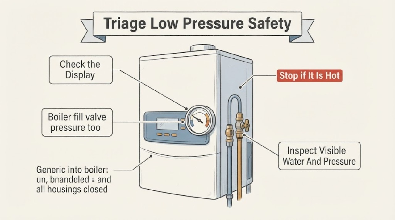 Boiler fill valve pressure too