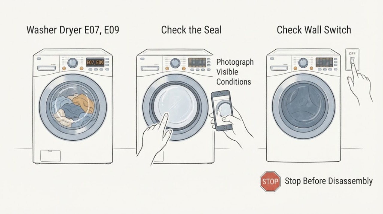 Washer Dryer E07, E09