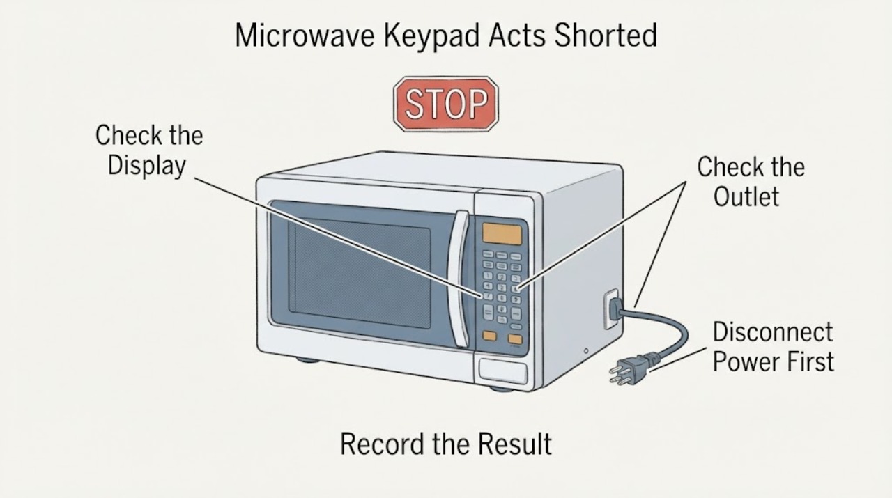 Microwave Keypad Acts Shorted