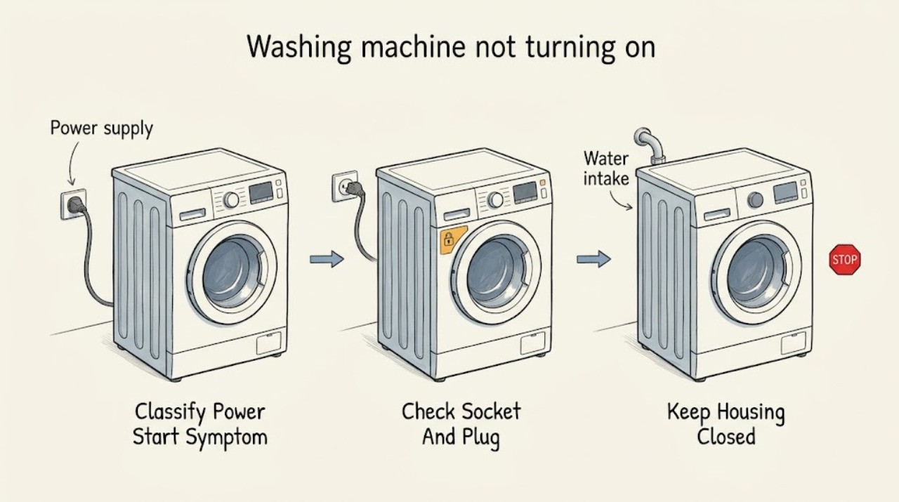 Washing machine not turning on