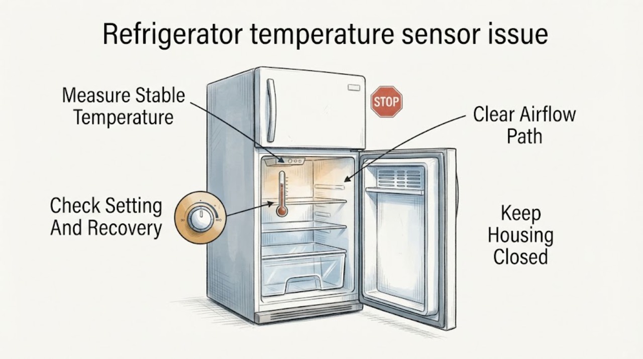 Refrigerator temperature sensor issue |