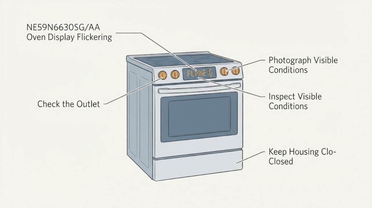 NE59N6630SG/AA Oven Display Flickering
