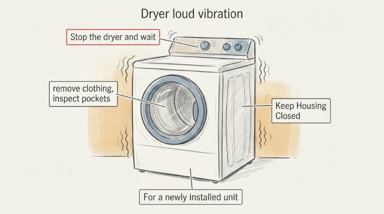 Dryer loud vibration