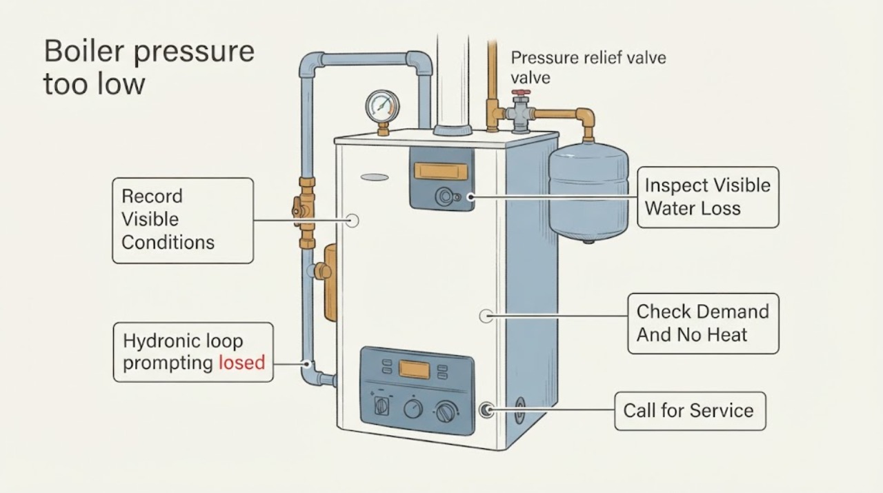 Boiler pressure too low