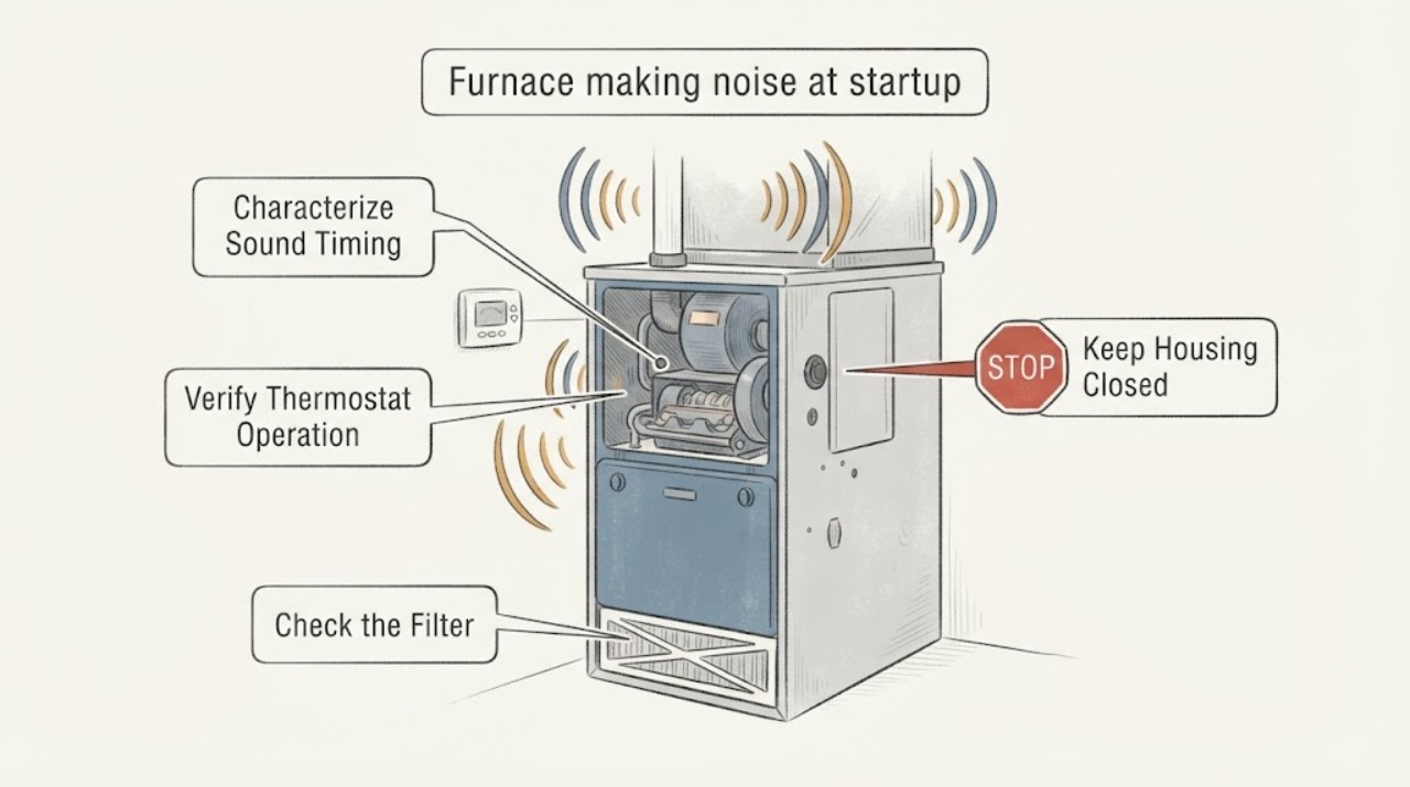 Furnace making noise at startup