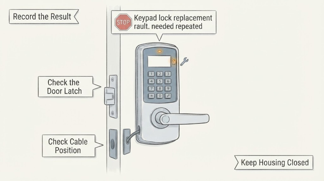 Keypad lock replacement needed repeated