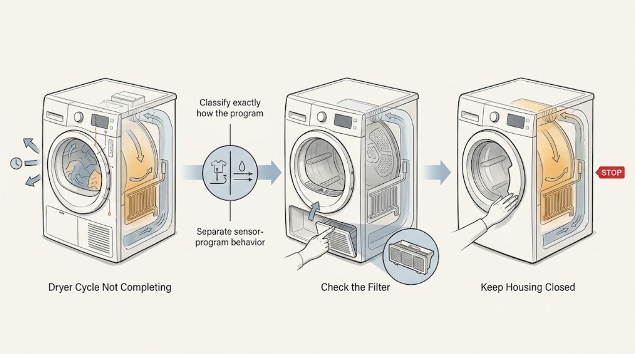 Dryer Cycle Not Completing