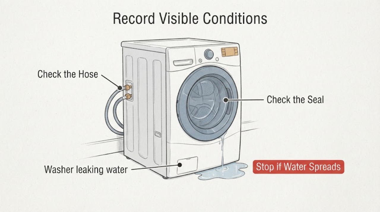 Washer leaking water