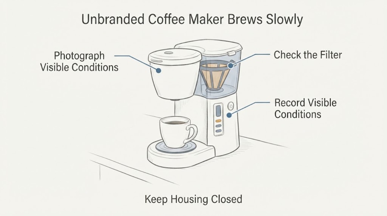 Unbranded Coffee Maker Brews Slowly