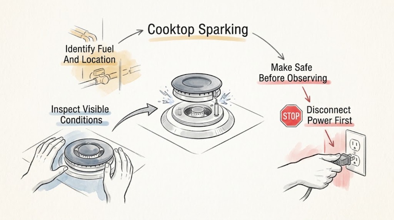 Cooktop Sparking