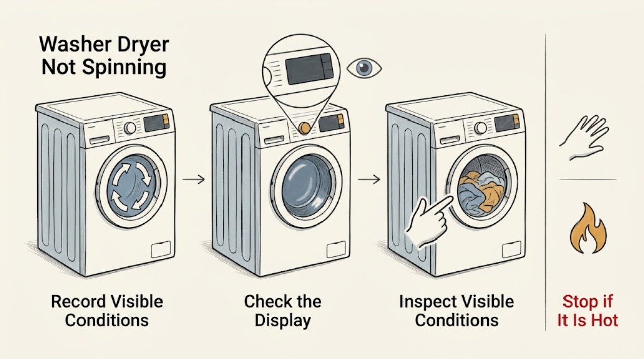 Washer Dryer Not Spinning