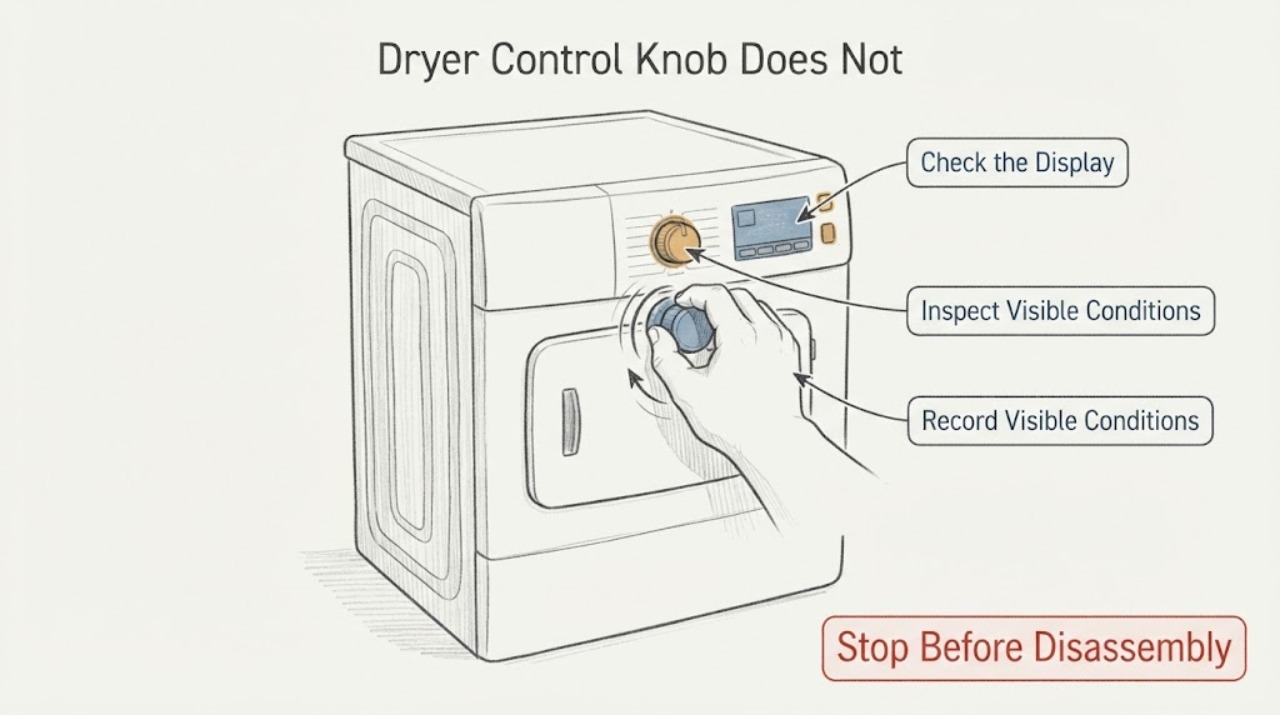 Dryer Control Knob Does Not