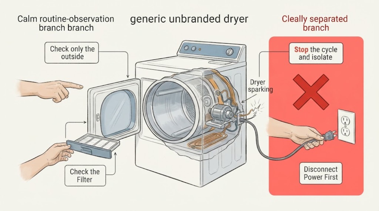 Dryer sparking